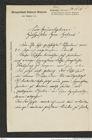 Nachlass Franz Steindachner, Brief von H. Berrer an Franz Steindachner (14.11.1910), Inv.Nr. 24.02, Seite 1